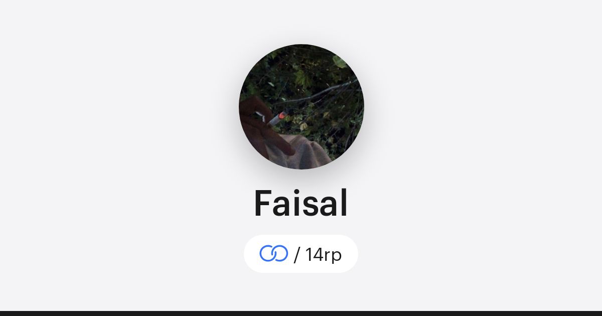 Faisal Rp Faisal (/14rp) · solo.to