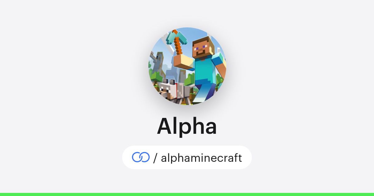 Alpha Computer Minecraft Alpha (/alphaminecraft) · solo.to