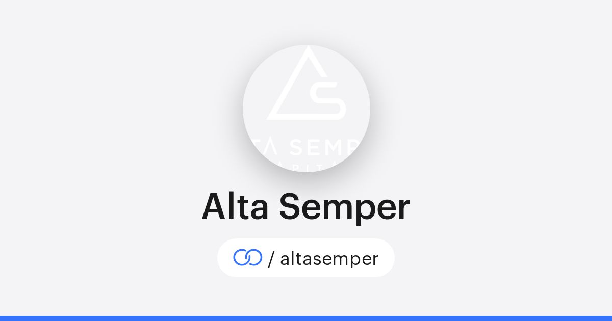 Alta Semper (/altasemper) · solo.to
