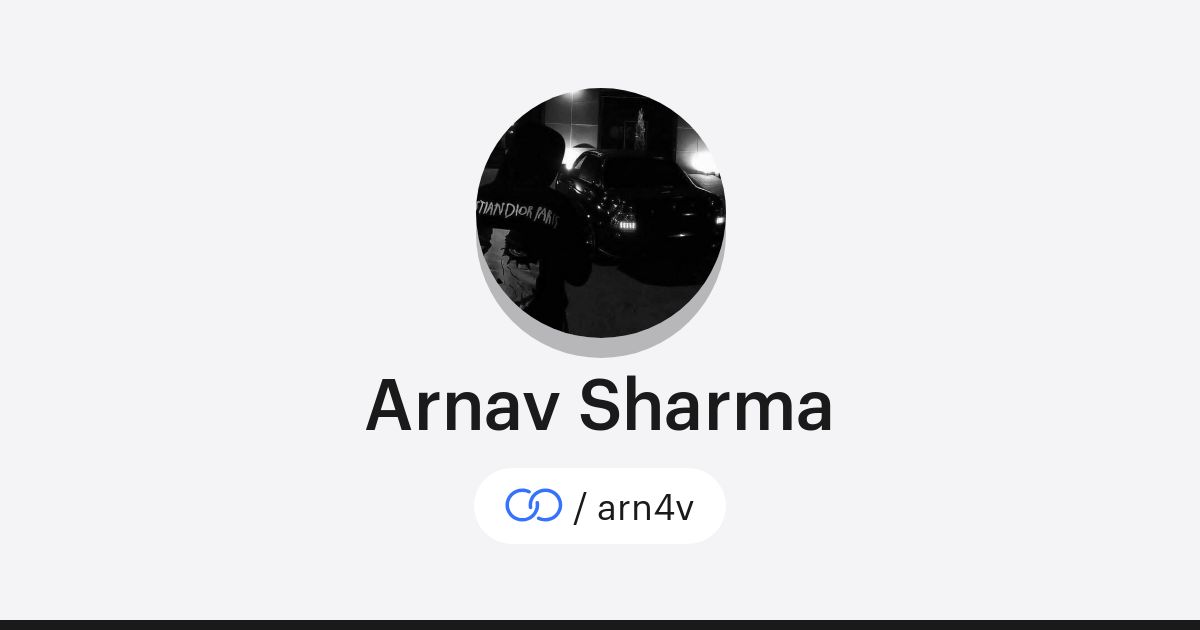 Arnav Sharma (/arn4v) · solo.to