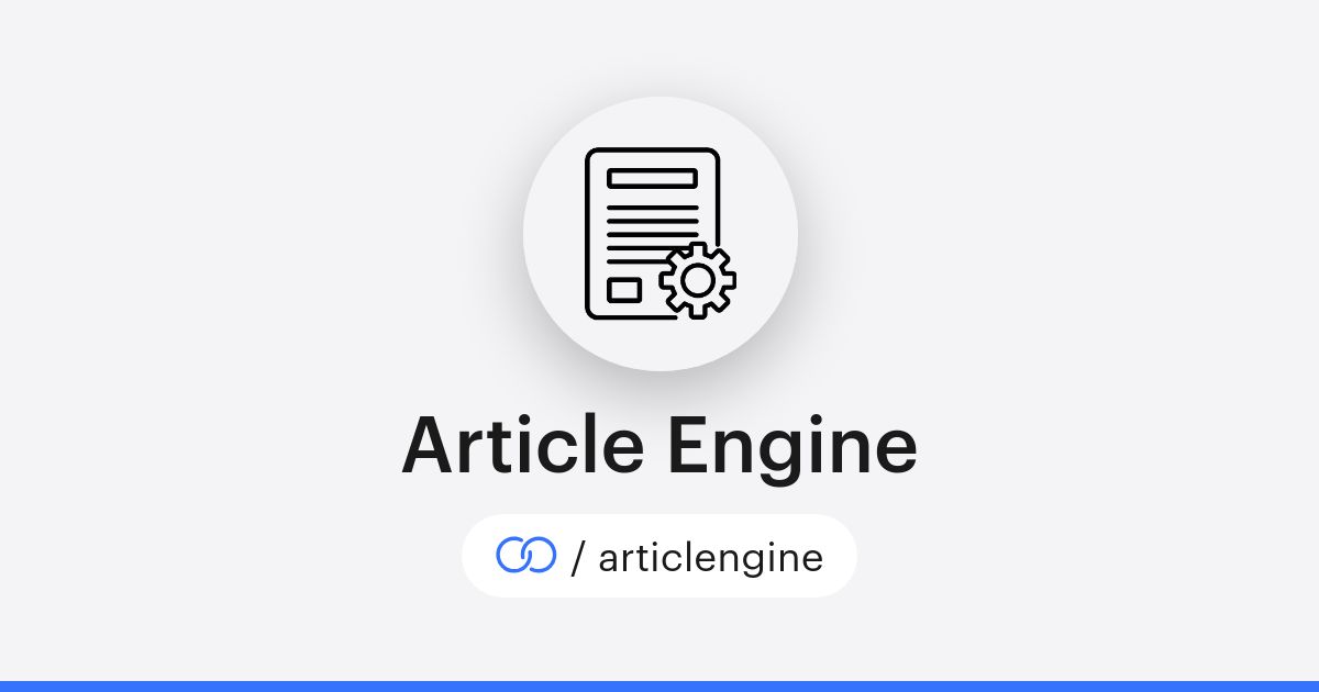 Article Engine (/articlengine) · solo.to