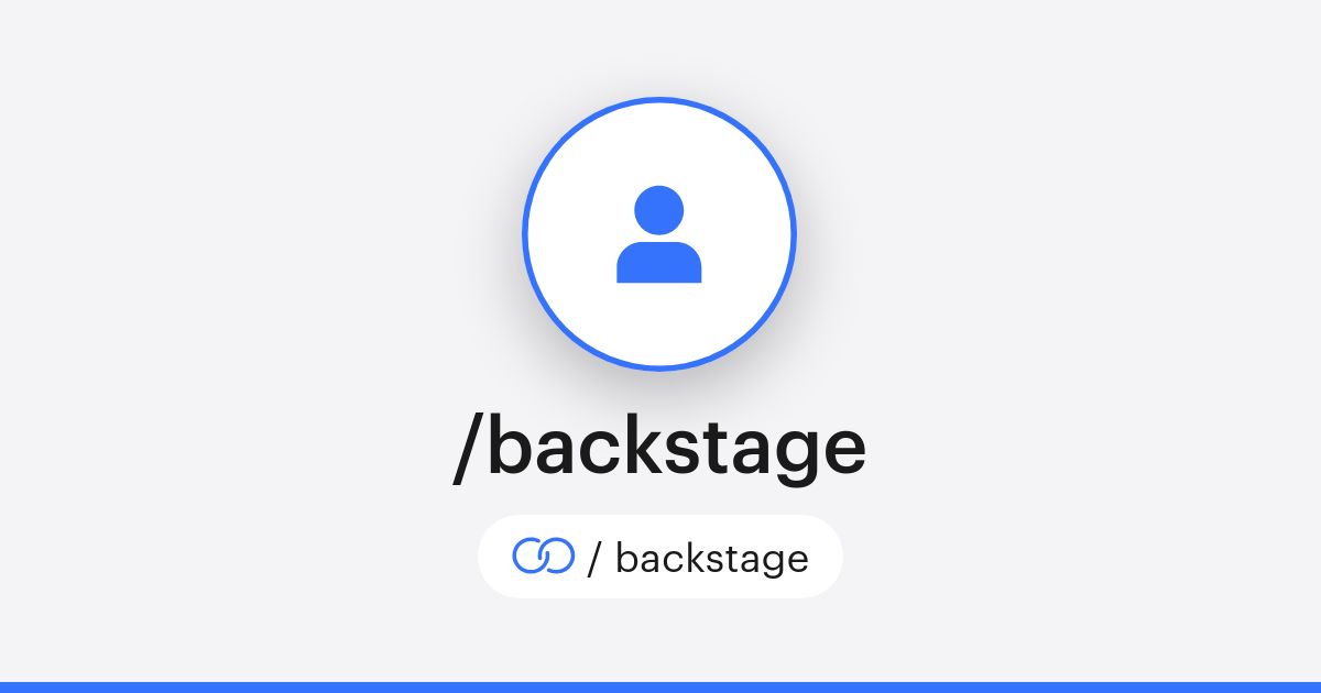 /backstage · solo.to