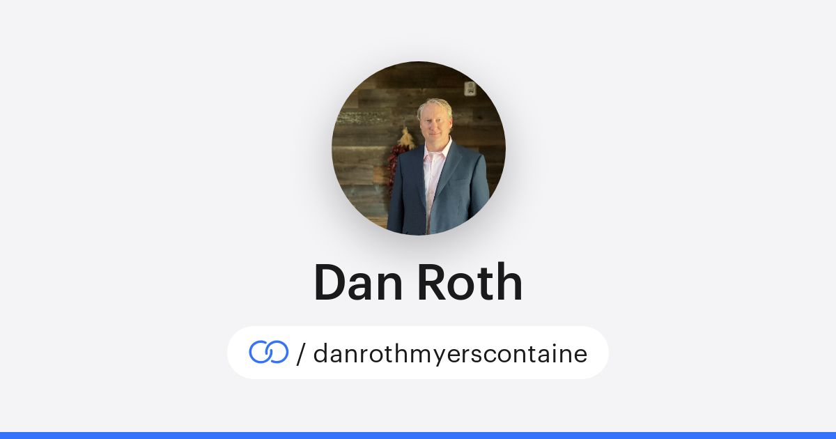 Dan Roth (/danrothmyerscontaine) · solo.to