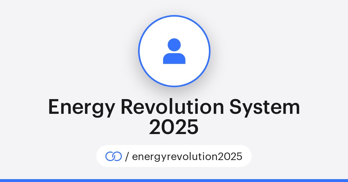 Energy Revolution System 2025 Energyrevolution2025 Solo To