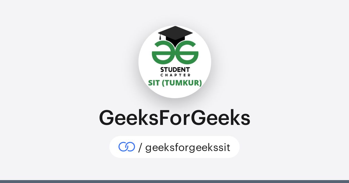 GeeksForGeeks (/geeksforgeekssit) · solo.to