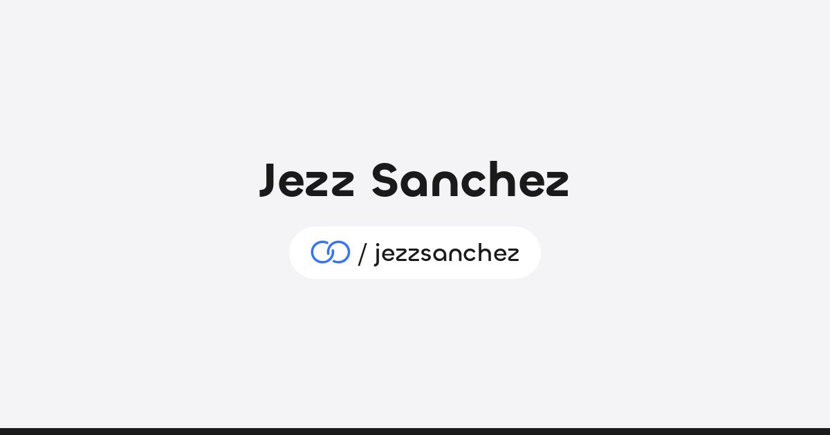 Jezz Sanchez (/jezzsanchez) · solo.to