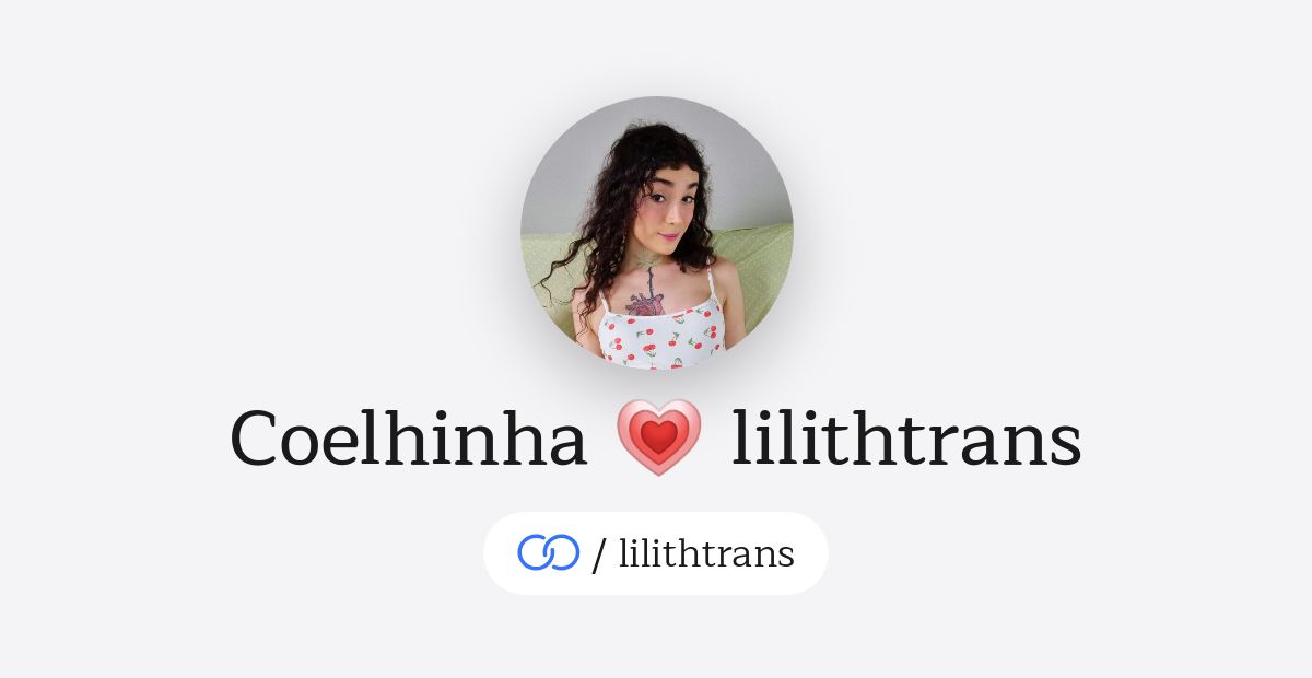 Coelhinha 💗 lilithtrans (/lilithtrans) · solo.to