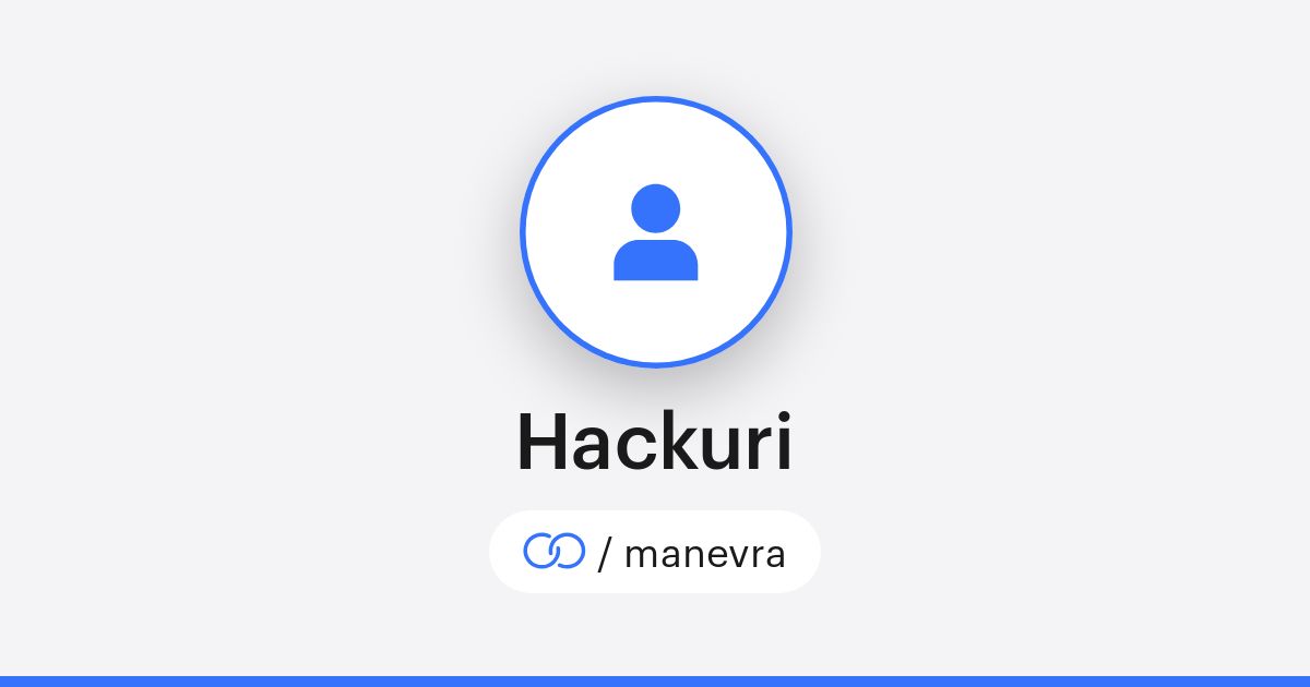 Hackuri (/manevra) · solo.to