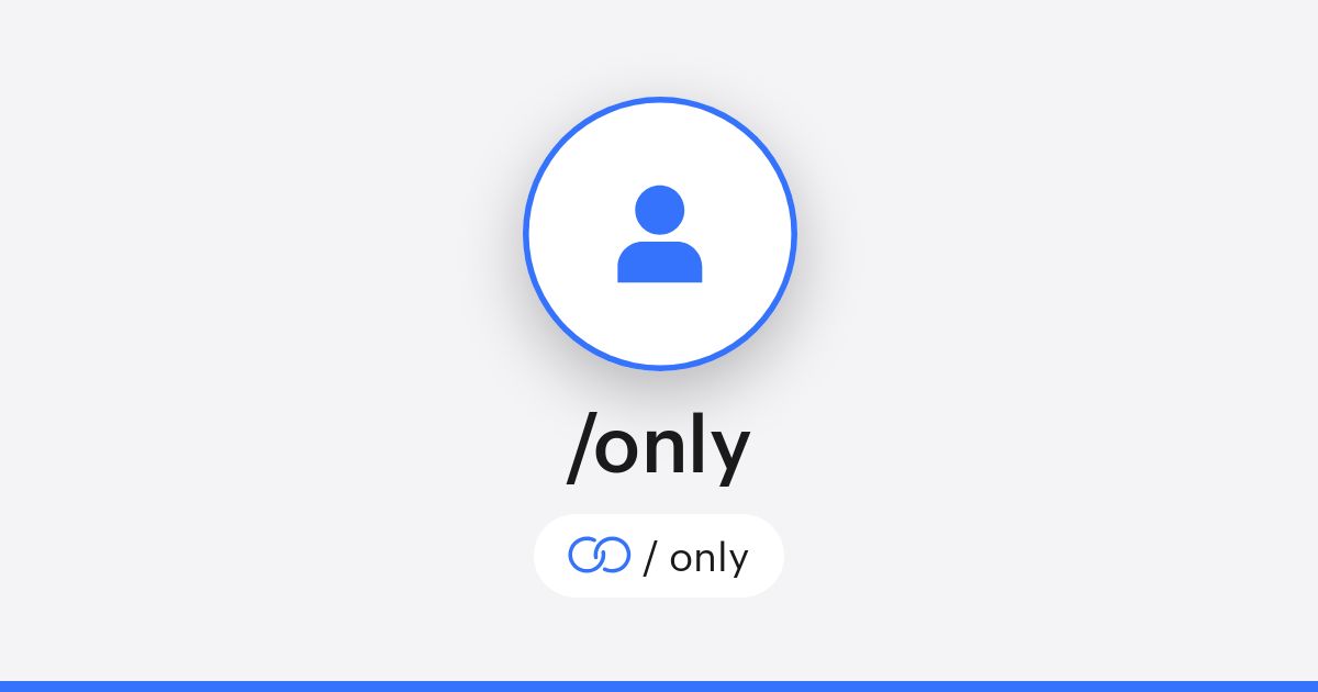 Only As /only · solo.to