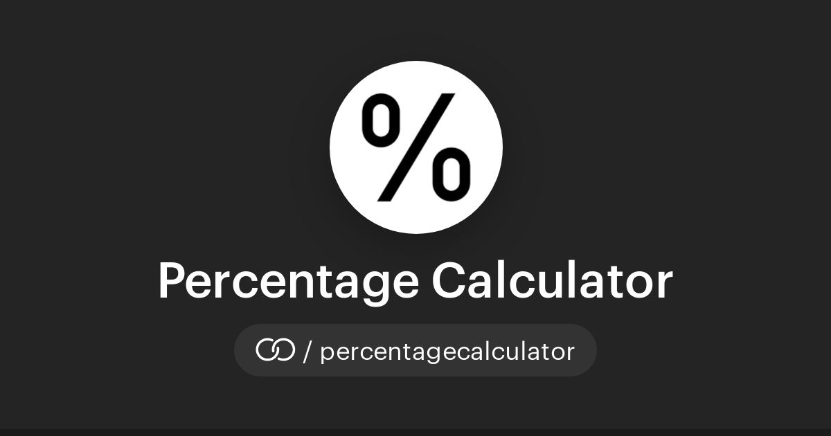 Percentage Calculator (/percentagecalculator) · solo.to