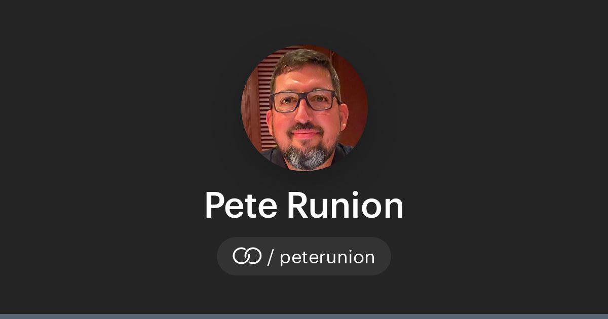 Runion Pete Runion (/peterunion) · solo.to