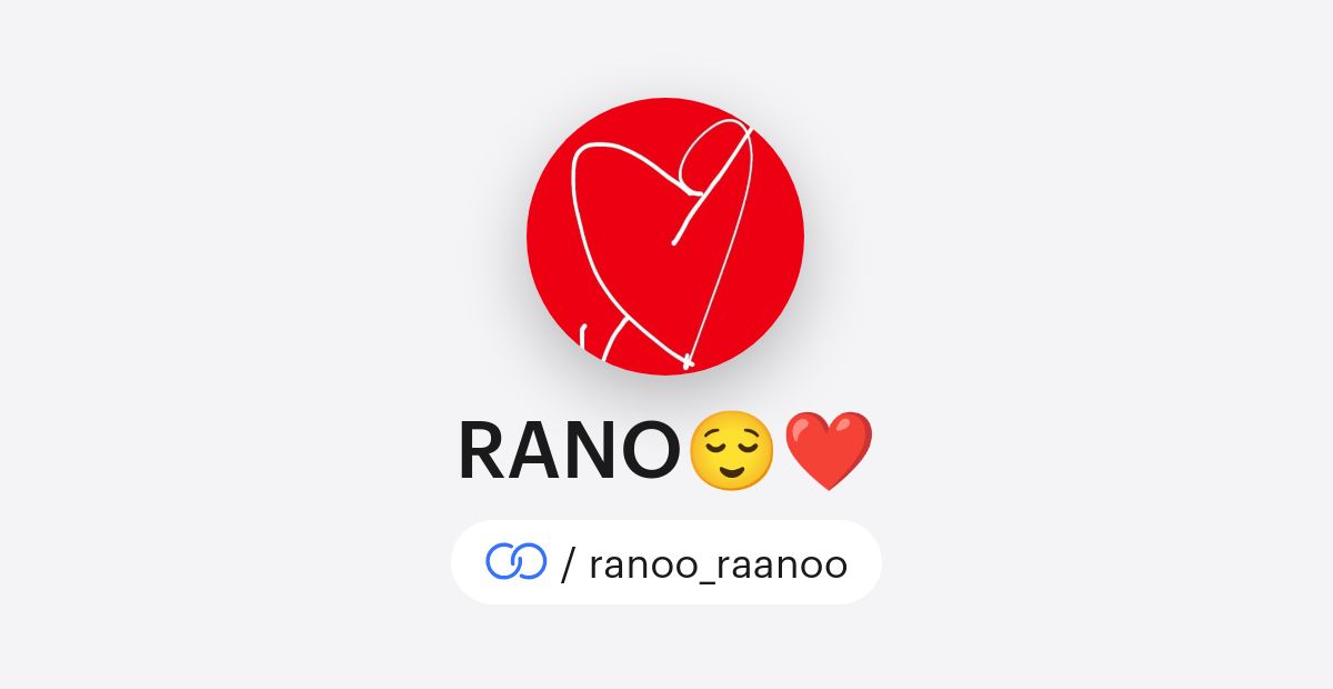 RANO😌 ️ (/ranoo_raanoo) · solo.to
