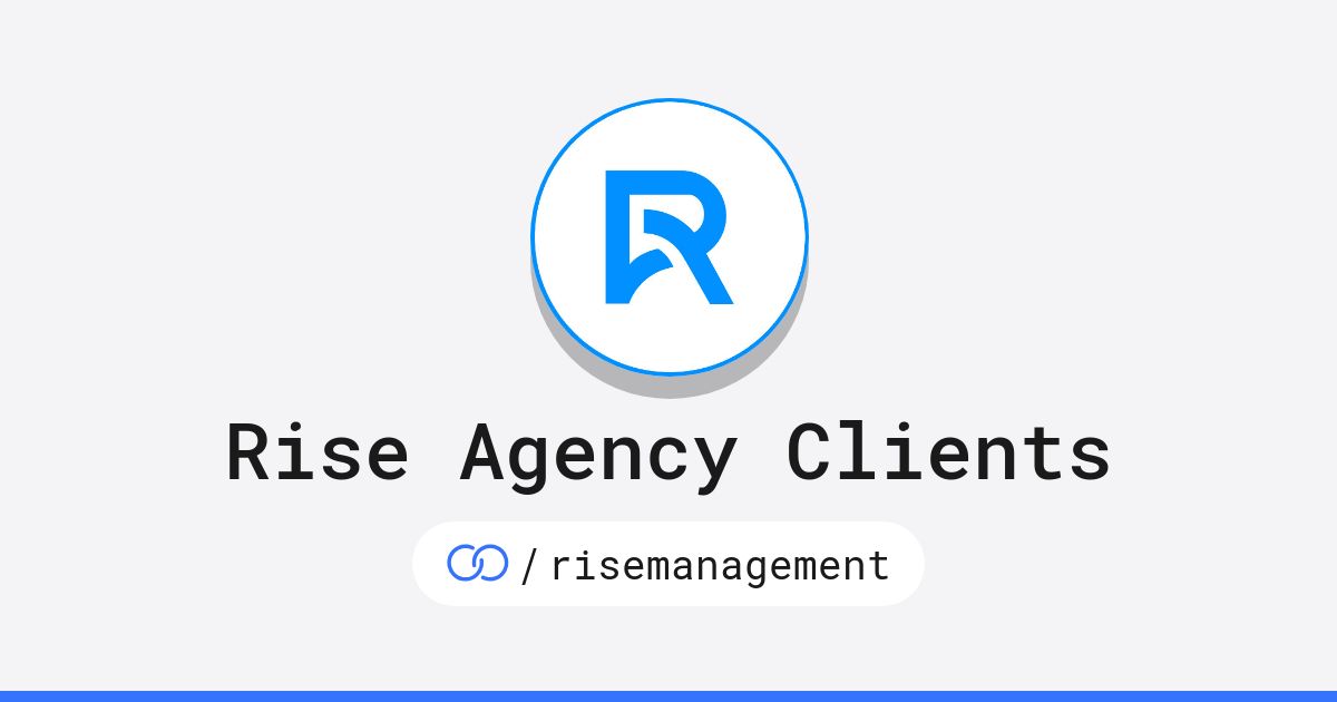 Rise Agency Clients (/risemanagement) · solo.to