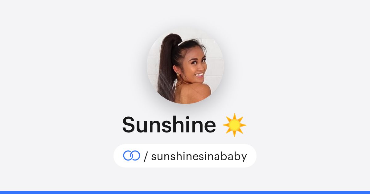 Sunshine ☀️ (/sunshinesinababy) · solo.to