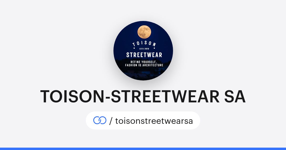 TOISON-STREETWEAR SA (/toisonstreetwearsa) · solo.to